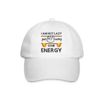 I'm not lazy, I'm just saving energy, sloth; - Baseball Cap - white/white - Front