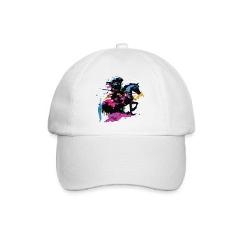 Rider Horse colorful - Baseball Cap - white/white - Front