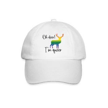 Pride Month LGBTQ - Oh Deer I'm Queer! - Baseball Cap - white/white - Front