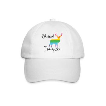 Pride Month LGBTQ - Oh Deer I'm Queer! - Baseball Cap - white/white - Front