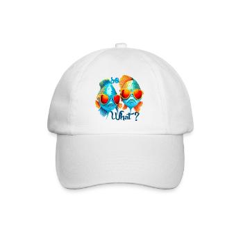 Poissons colorés avec des lunettes de soleil - Casquette classique - blanc/blanc - Devant