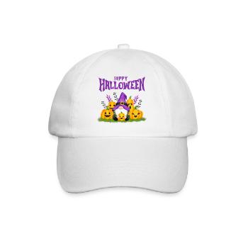 Halloween, Happy Halloween; pumpkin - Baseball Cap - white/white - Front