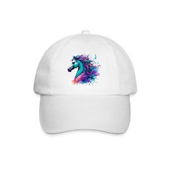 Horse - Baseball Cap - white/white - Front
