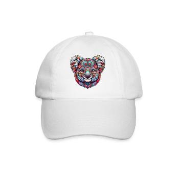 Koala décoré de Mandalas - Casquette classique - blanc/blanc - Devant