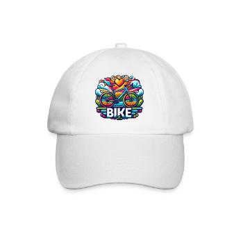 J'adore mon vélo - Love My Bike pour les cyclistes - Casquette classique - blanc/blanc - Devant