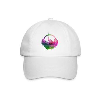 Paris Skyline Tour Eiffel France City Circle - Casquette classique - blanc/blanc - Devant