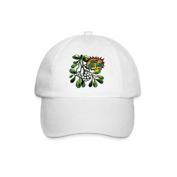 Mistelzweig Now Kiss Me PopArt - Baseballkappe - Weiß/Weiß - Vorne