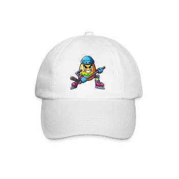 Osterei Eishockey Design | Eishockeyspieler - Baseballkappe - Weiß/Weiß - Vorne