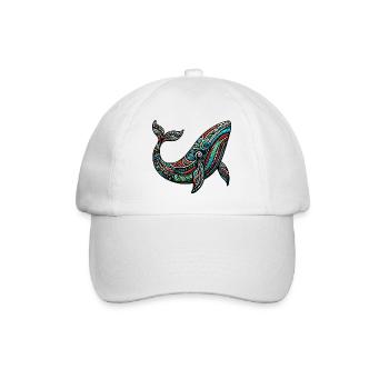 Wal - Baseballkappe - Weiß/Weiß - Vorne