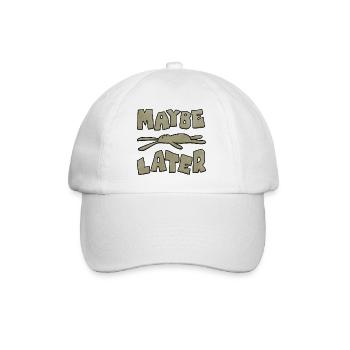 vielleicht später lustiger Hase - Baseballkappe - Weiß/Weiß - Vorne