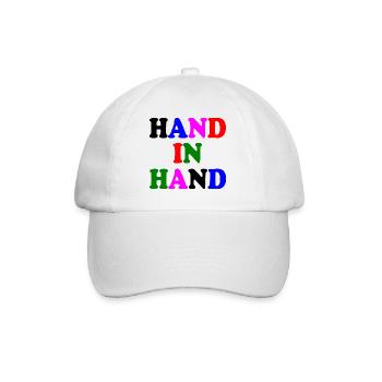 Hand in hand - Baseballkappe - Weiß/Weiß - Vorne