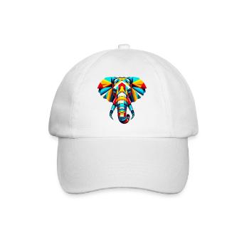 Éléphant Pop Art - Casquette classique - blanc/blanc - Devant