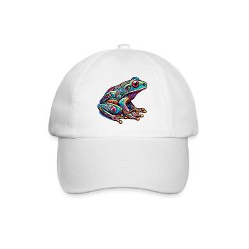 Frosch - Baseballkappe - Weiß/Weiß - Vorne