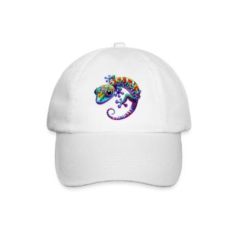 Gecko - Baseball Cap - white/white - Front