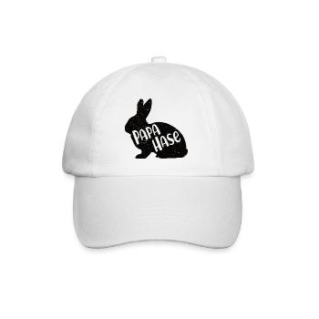 Hasenpapa Osterhase Bester Vater Ostern Hasen Papa - Baseballkappe - Weiß/Weiß - Vorne