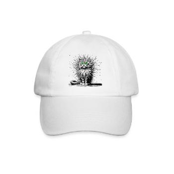 Cat to laugh at - Baseball Cap - white/white - Front