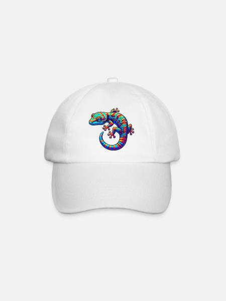 Gecko - Baseballkappe - Weiß/Weiß