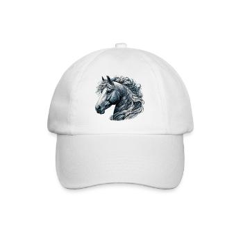 Horse - Baseball Cap - white/white - Front
