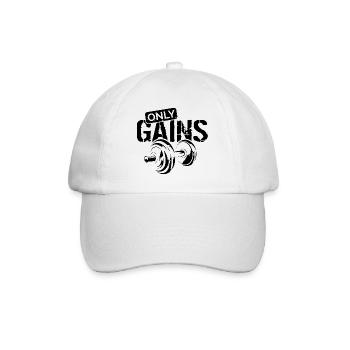 only gains Fitness Weights Training bodybuilding - Baseball Cap - white/white - Front