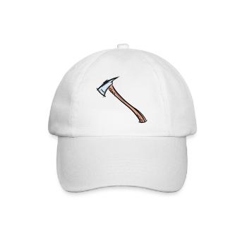 Dessin de hache / hache de pompier. Pompier. - Casquette classique - blanc/blanc - Devant