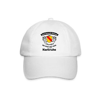 Die Therapie in Karlsruhe - Baseballkappe - Weiß/Weiß - Vorne
