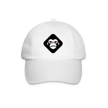 Gorilla logo - Baseball Cap - white/white - Front