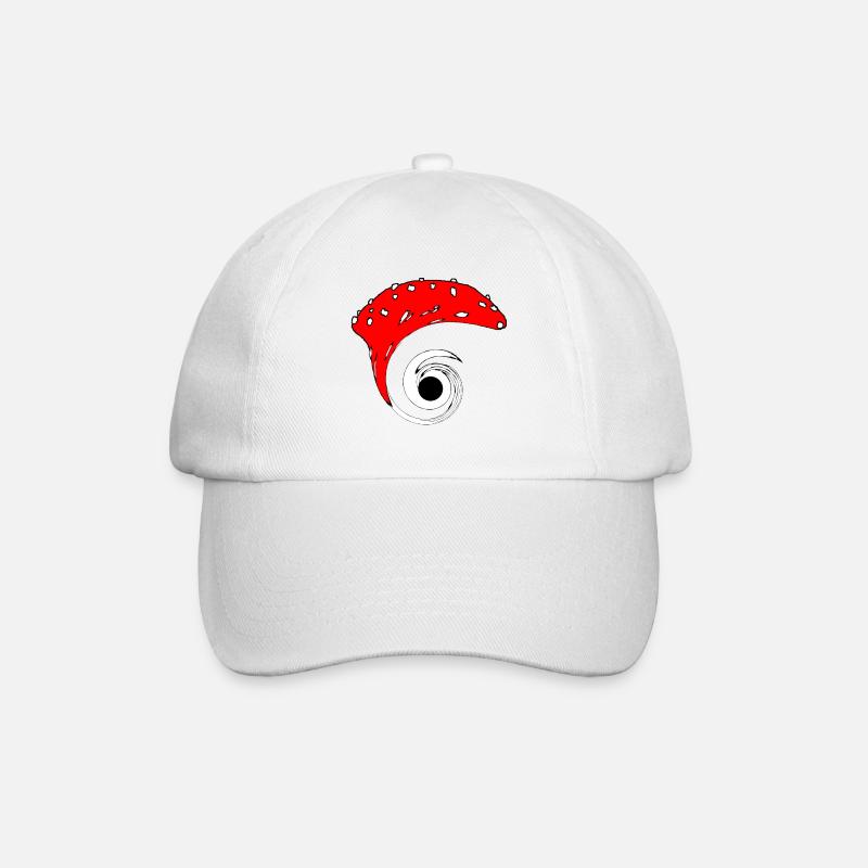 Black Hole Mushroom - Baseball Cap - white/white
