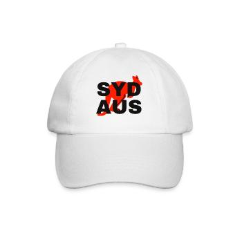 Sydney Australia - Baseballkappe - Weiß/Weiß - Vorne
