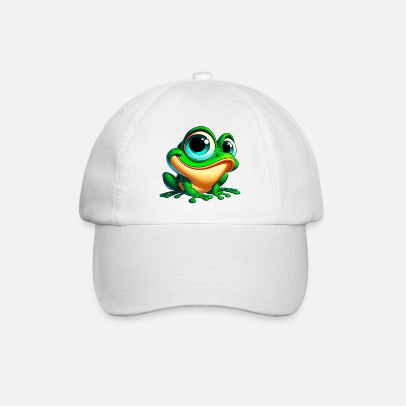 Frosch - Baseballkappe - Weiß/Weiß