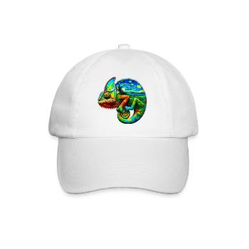 Van Gogh Chameleon - Baseball Cap - white/white - Front