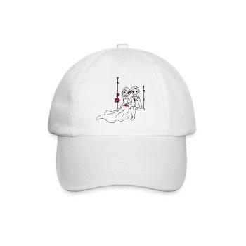 Mariés sur une balançoire de face - Casquette classique - blanc/blanc - Devant