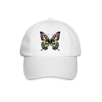 Schmetterling - Baseballkappe - Weiß/Weiß - Vorne
