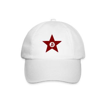 Die Krypto Revolution Bitcoin - Baseballkappe - Weiß/Weiß - Vorne