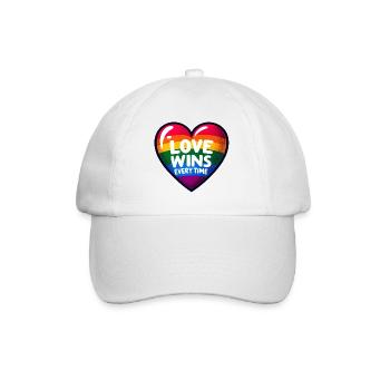 L’AMOUR GAGNE À CHAQUE FOIS : Célébrez la fierté et l’unité - Casquette classique - blanc/blanc - Devant