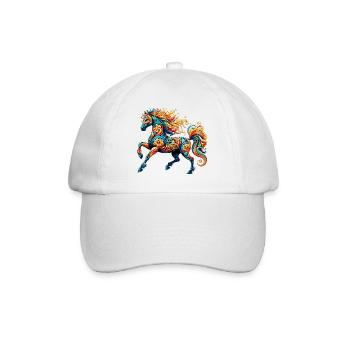 Horse - Baseball Cap - white/white - Front
