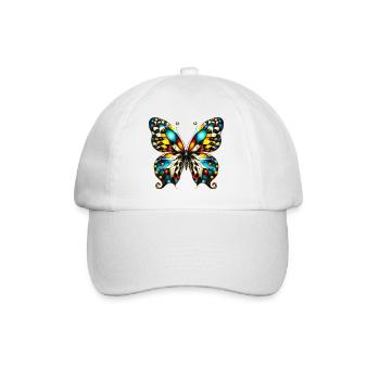 Schmetterling - Baseballkappe - Weiß/Weiß - Vorne