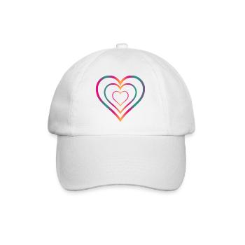 HERZ. PAAR. GERADE VERHEIRATET. Junggesellinnenabschied. VALENTINSTAG. - Baseballkappe - Weiß/Weiß - Vorne