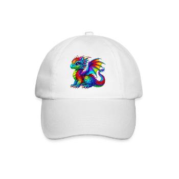 Drache - Baseballkappe - Weiß/Weiß - Vorne