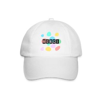 MAÎTRESSE. MAITRE. MERCI. MERCI MAÎTRESSE - Casquette classique - blanc/blanc - Devant
