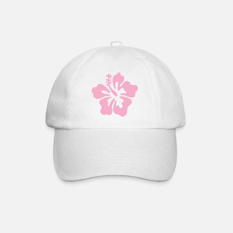 Hibiskus Flower - Light pink - Baseballkappe - Weiß/Weiß