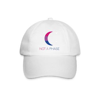 LGBTQ Pride Month - Not a Phase - Bisexual - Baseball Cap - white/white - Front