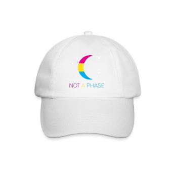 LGBTQ Pride Month - Not a Phase - Pansexual - Baseball Cap - white/white - Front