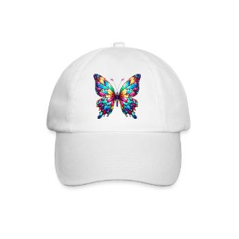 Schmetterling - Baseballkappe - Weiß/Weiß - Vorne