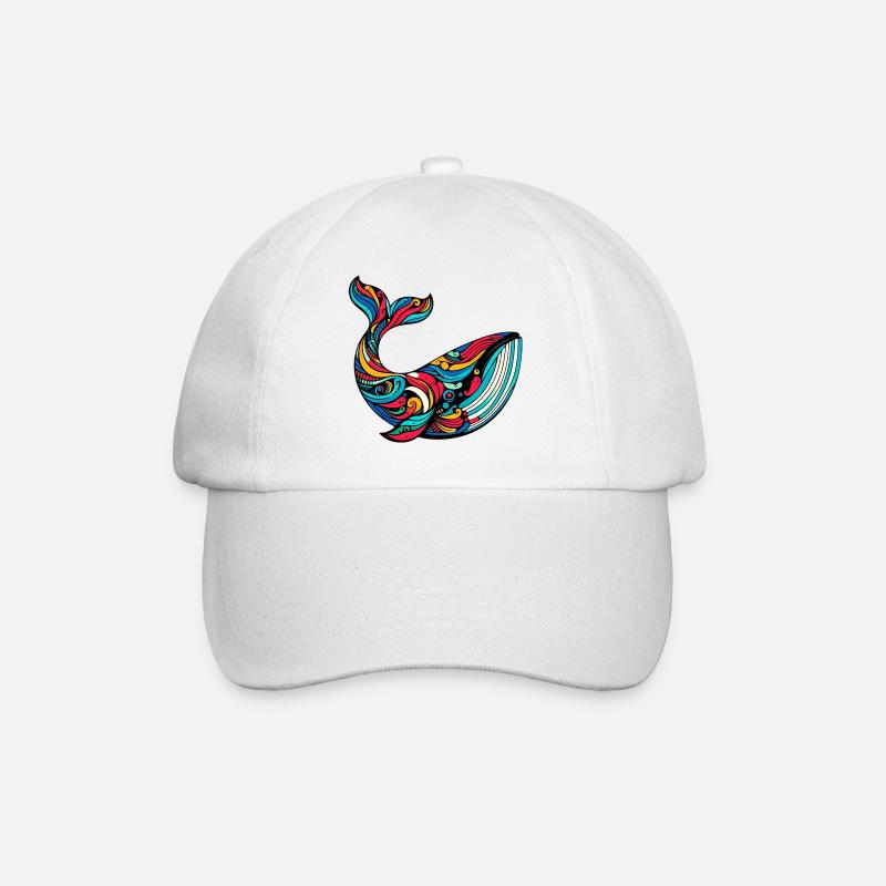 Wal - Baseballkappe - Weiß/Weiß