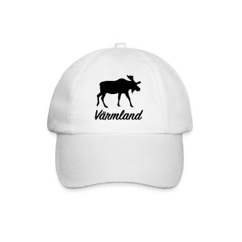 Värmland Moose Sweden Region Län Silhouette - Baseball Cap - white/white - Front