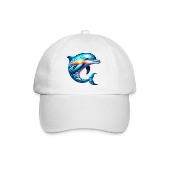 Delfin - Baseballkappe - Weiß/Weiß - Vorne