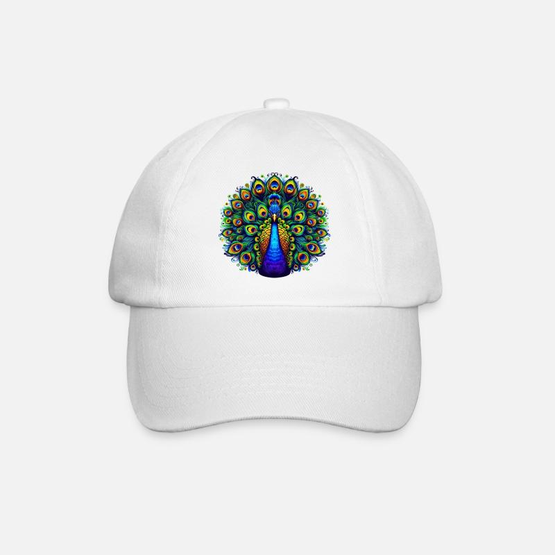 Peacock - Baseball Cap - white/white