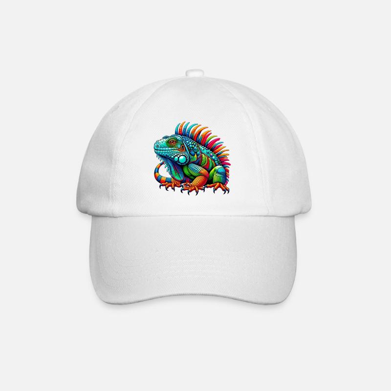 Leguan - Baseballkappe - Weiß/Weiß