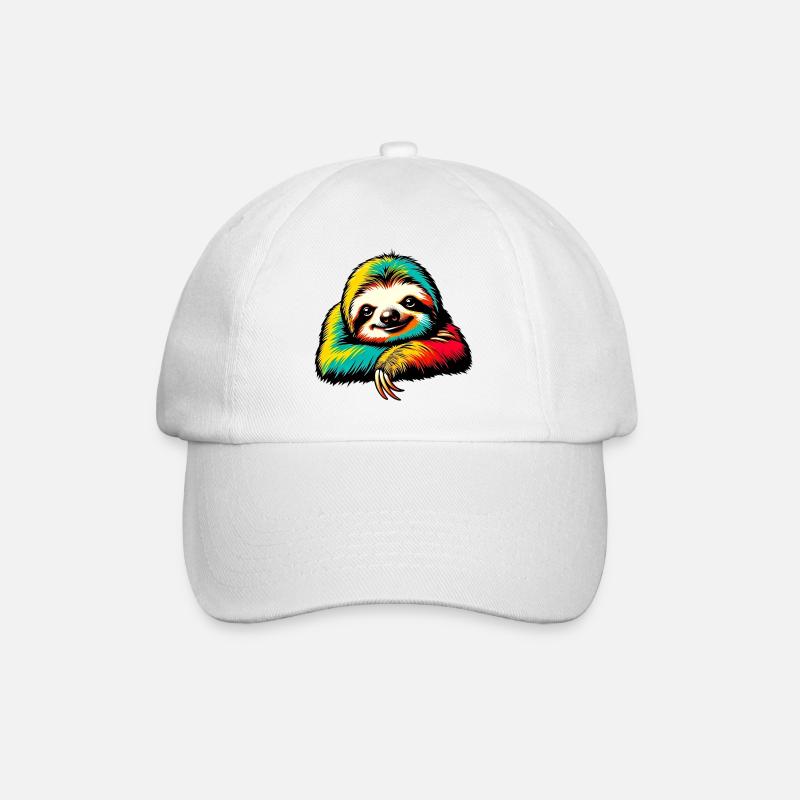 Faultier - Baseballkappe - Weiß/Weiß