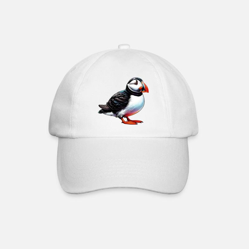 Papageitaucher - Baseballkappe - Weiß/Weiß